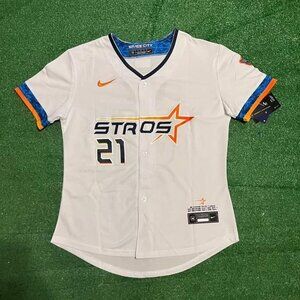 Houston Astros Yainer Diaz White Jersey Woman’s Medium
